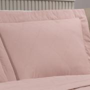 Kit: 1 Cobre-leito King + 2 Porta-travesseiros Percal 200 fios - Vita Rosa Claro - Dui Design