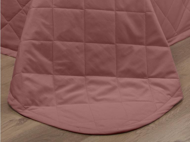 Kit: 1 Cobre-leito Solteiro + 1 Porta-travesseiro Percal 200 fios - Vita Rosa Velho - Dui Design