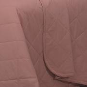 Kit: 1 Cobre-leito Casal + 2 Porta-travesseiros Percal 200 fios - Vita Rosa Velho - Dui Design