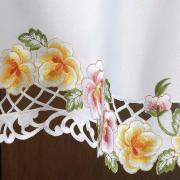 Toalha de Mesa com Bordado Richelieu Redonda 180cm - Vitria Rosa - Dui Design