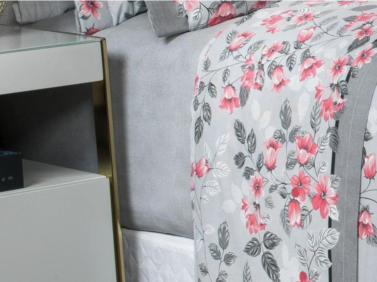 Jogo de Cama King 150 fios - Viviane Cinza - Dui Design