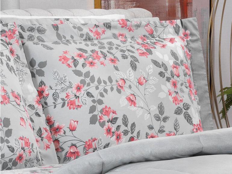 Jogo de Cama King 150 fios - Viviane Cinza - Dui Design