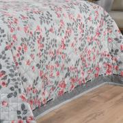 Kit: 1 Cobre-leito Solteiro + 1 Porta-travesseiro 150 fios - Viviane Cinza - Dui Design