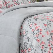 Edredom Queen 150 fios - Viviane Cinza - Dui Design