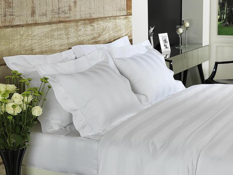 Jogo de Cama Queen Cetim de Algodo 400 fios - Voyage Branco - Dui Design