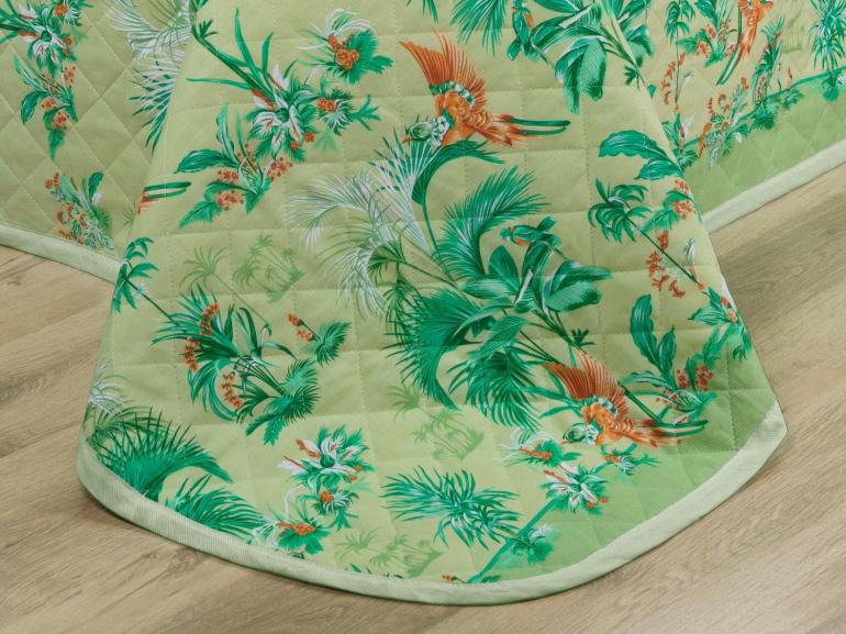 Enxoval Casal com Cobre-leito 7 pe�as 150 fios - Waikiki Menta - Dui Design