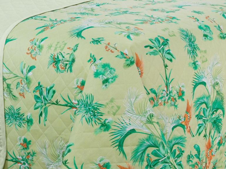 Enxoval Casal com Cobre-leito 7 pe�as 150 fios - Waikiki Menta - Dui Design