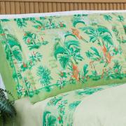 Enxoval Casal com Cobre-leito 7 pe�as 150 fios - Waikiki Menta - Dui Design