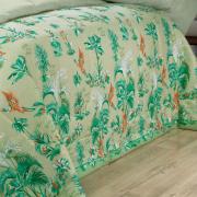 Enxoval Casal com Edredom 5 pe�as 150 fios - Waikiki Menta - Dui Design