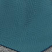 Kit: 1 Cobre-leito Solteiro Bouti de Microfibra Ultrasonic + 1 Porta-travesseiro - Wallace Azul - Dui Design