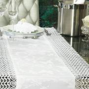 Trilho de Mesa com Bordado Guipir Fácil de Limpar 45x170cm Avulso - Yasmim Branco - Dui Design