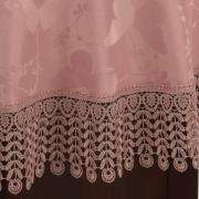 Toalha de Mesa com Bordado Guipir Fácil de Limpar Redonda 180cm - Yasmim Rosa Velho - Dui Design