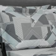 Kit: 1 Cobre-leito Casal + 2 Porta-travesseiros 150 fios - Zac Grafite - Dui Design